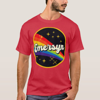 T-shirt Emersyn Arc-en-ciel dans l'espace Style Vintage