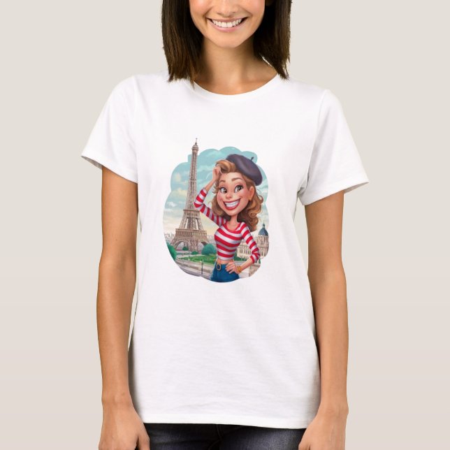 T-shirt Emily em Paris sticker (Devant)