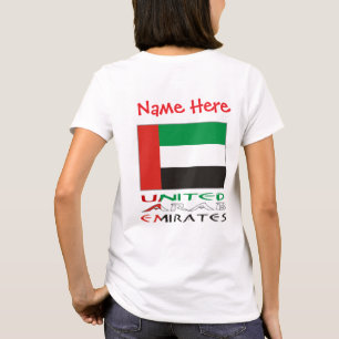 T-shirt Émirats arabes unis Drapeau EAU Rouge Personnalise