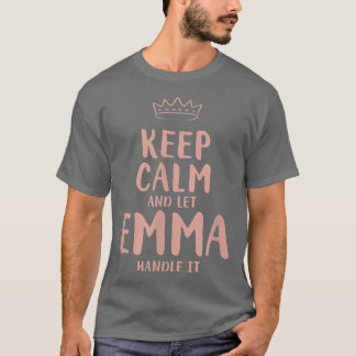 T-shirt Emma Keep Calm Nom personnalisé Amis Drôle Bud