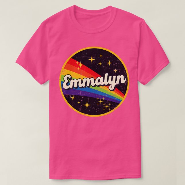 T-shirt Emmalyn arc-en-ciel dans l'espace GrungeStyle Vint (Design devant)