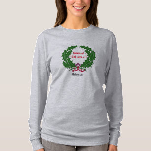 T-shirt Emmanuel Dieu avec nous Bible Citation Personnalis