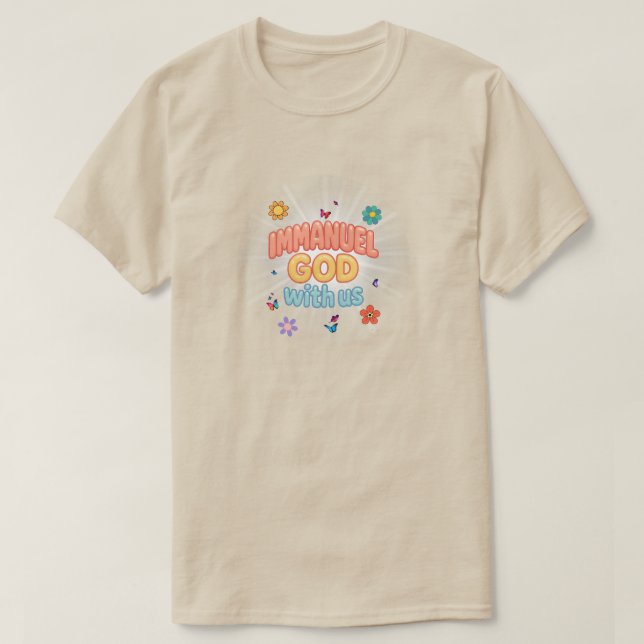 T-shirt Emmanuel - DIEU avec nous - chrétien (Design devant)