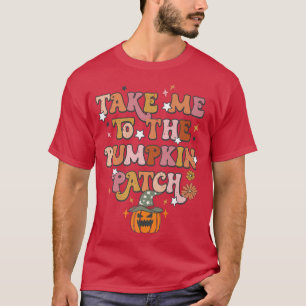 T-shirt Emmenez-Moi À La Ferme De Patch Citrouille Bonjour