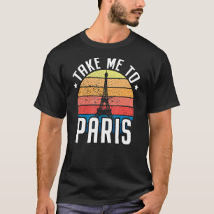 T-shirt Emmenez-Moi À Paris Heartbeat Tour Eiffel France I