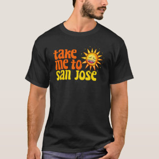 T-shirt Emmenez-Moi À San Jose California Retro Beach Vaca