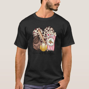 T-shirt Emmenez-Moi Au Jeu De Bal Leopard Heart Basebal