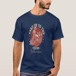 T-shirt Emmenez-Vous À La Gare Western Country, Yel
