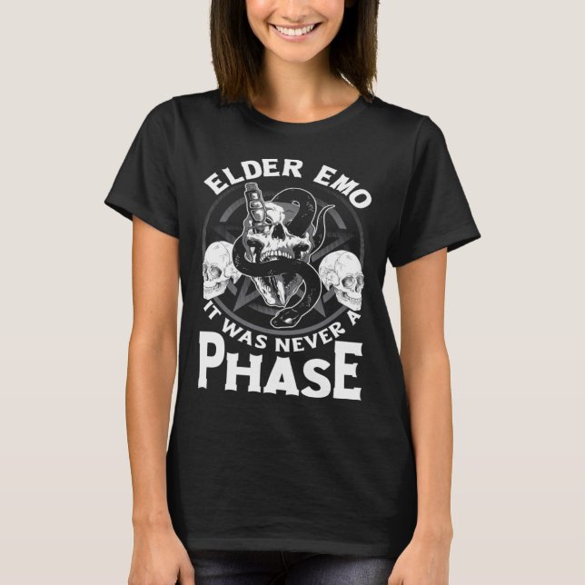 T-shirt Emo Ancien Ce N'Était Jamais Un Squelette Gothique (Devant)
