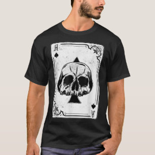 T-shirt Emo Gothique Et Punk Ace de Spades Poker Jeu