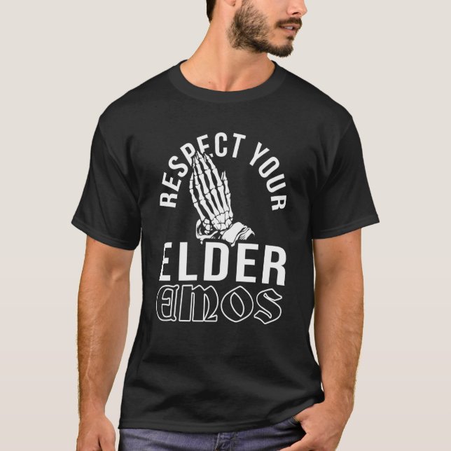 T-shirt Emo Rock Respectez votre ancien Emo y2k 2000s Emo  (Devant)
