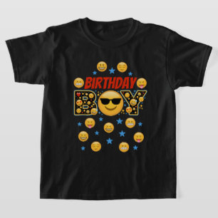T-shirt Emoji Birthday Boy face sourire