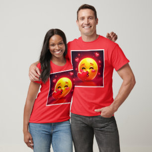 T-shirt Émoji Bisou : Amour et Cœurs Art
