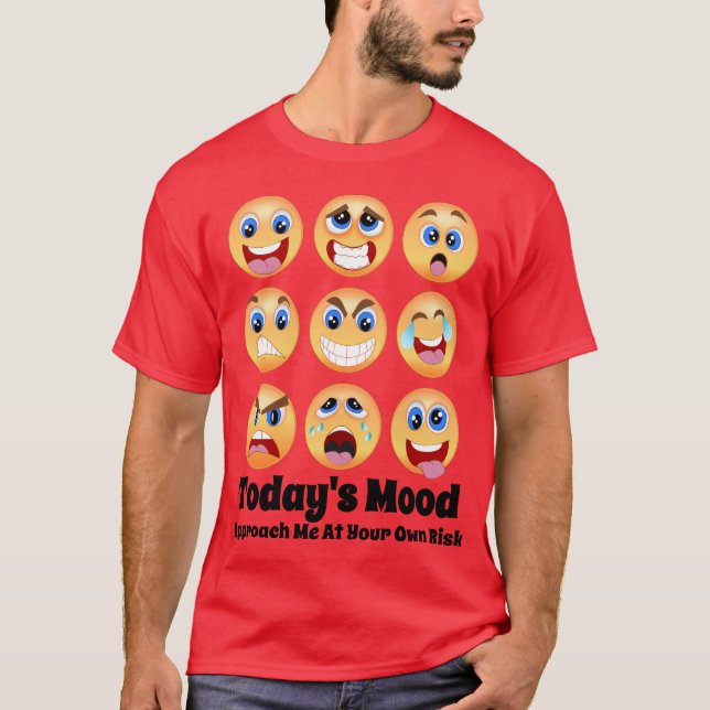 T-shirt Emoji de l'humeur d'aujourd'hui (Devant)