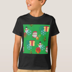 T-shirt emoji de Noël vert
