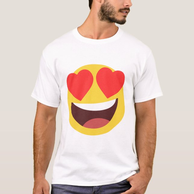 T-shirt Emoji des yeux du coeur (Devant)