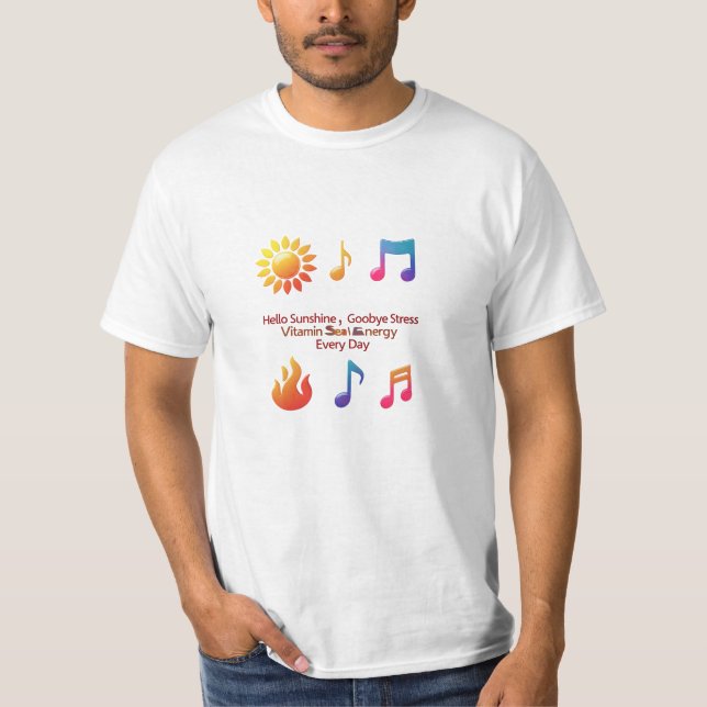 T-shirt Emoji éclate "Vitamine Mer & Énergie" Valeur graph (Devant)