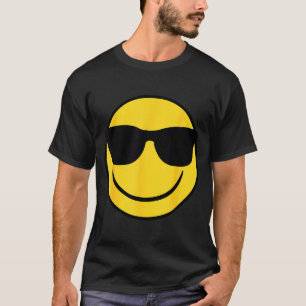 T-shirt Émoji officiel rétro lunettes sourire jaune visage