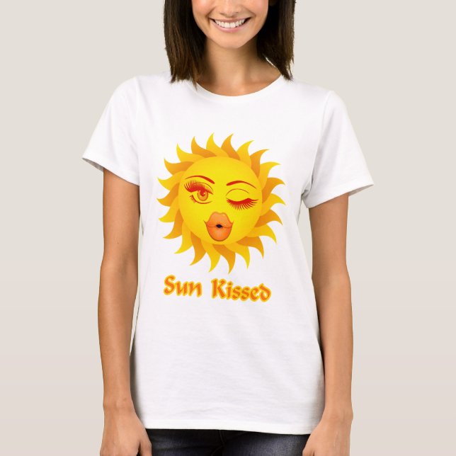T-shirt Emoji Sun embrassé (Devant)