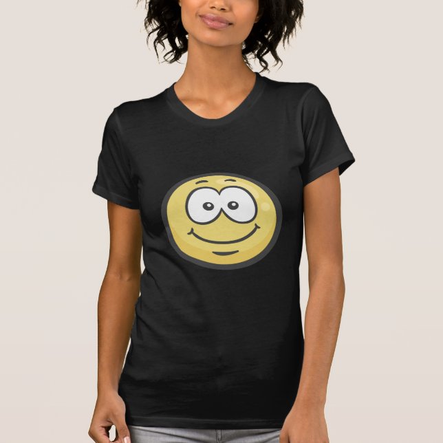 T-shirt Emoji : Visage de sourire blanc (Devant)