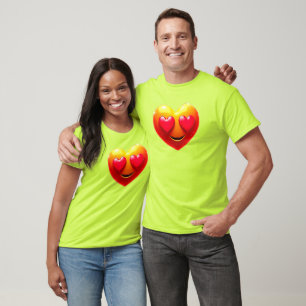 T-shirt Émotion Yeux de Cœur Brillant
