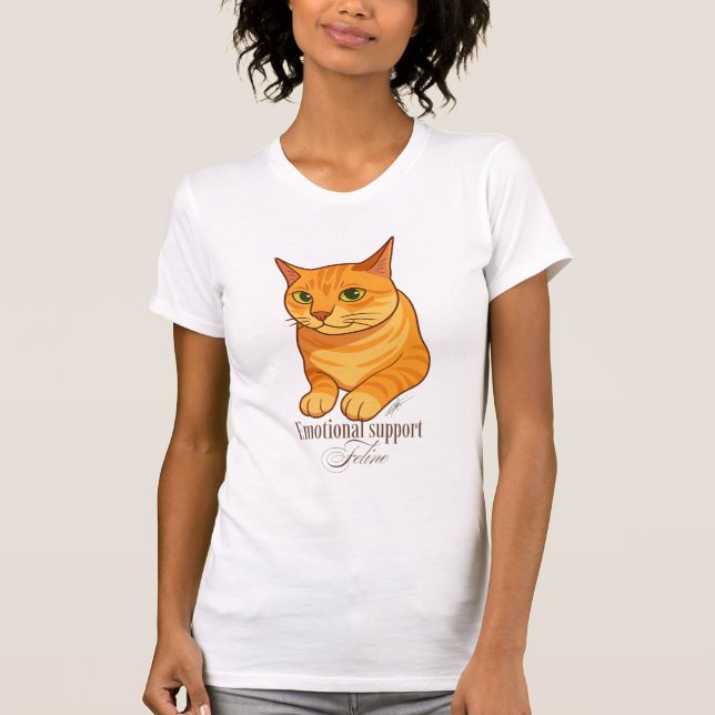 T-shirt Emotional support feline (Devant)