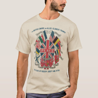 T-shirt Empire britannique et emblème vintage de la paix d