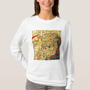 T-shirt Empire de Ming, ChinaPanoramic MapChina