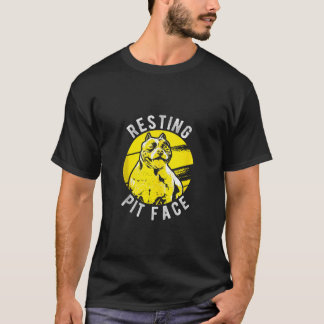 T-shirt Emplacement Pittie Pitbull de la face de l'animal 