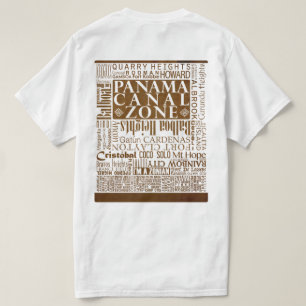 T-shirt Emplacements PCZ sur papier ancien avec bordure