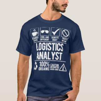 T-shirt Emploi d'analyste logistique (blanc)