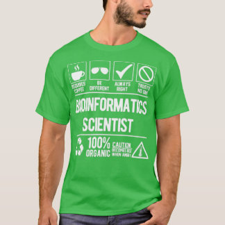 T-shirt Emploi de scientifique en bioinformatique