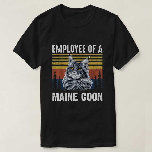 T-SHIRT EMPLOYÉ CHAT D'UN COON MAINE (Design devant)