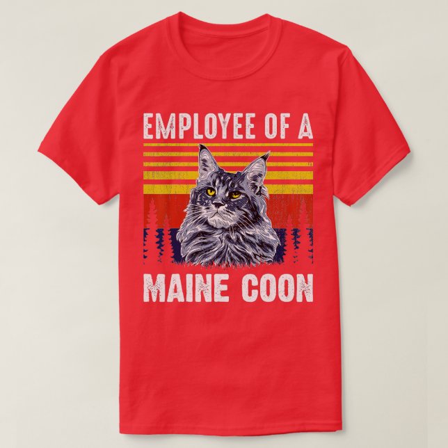 T-SHIRT EMPLOYÉ CHAT D'UN COON MAINE (Design devant)