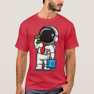 T-shirt Employé Cute Astronaut Avec Dessin Salarial