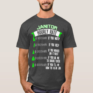 T-shirt Employé de garde de l'école à tarif horaire
