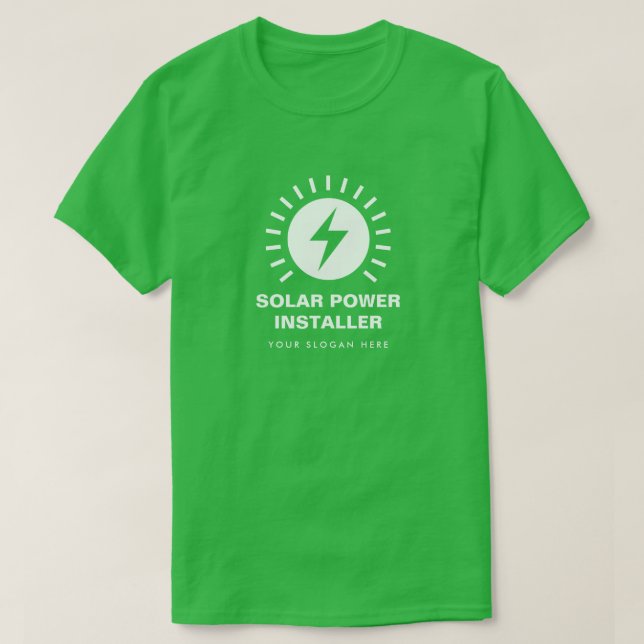 T-shirt Employé de l'installation du panneau d'alimentatio (Design devant)
