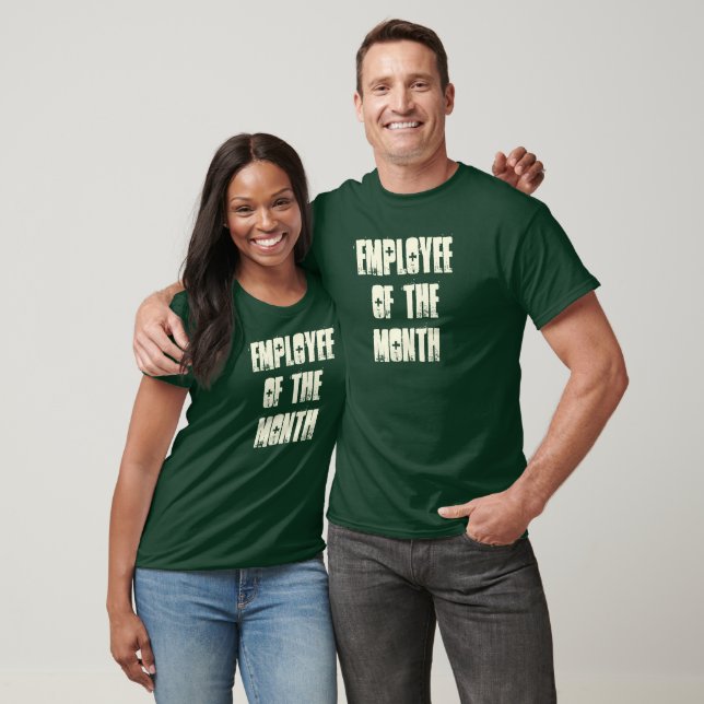 T-shirt Employé du mois Forêt profonde couleur verte (Unisexe)