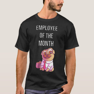 T-shirt Employé du mois Pug mignon