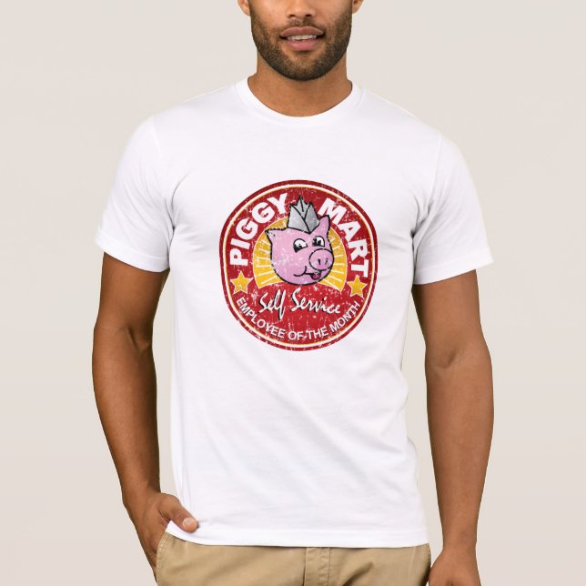 T-shirt Employé porcin de marché du cru de mois (Devant)