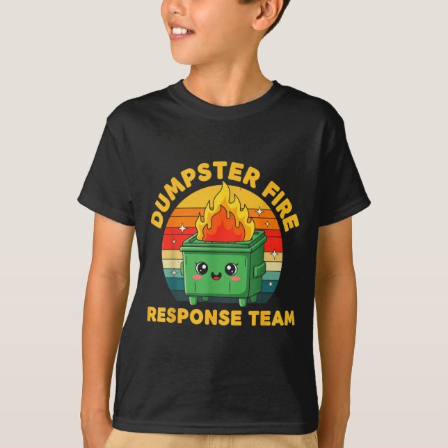 T-shirt Employee Dumpster Fire Resnse Team Ugly Christmas  (Devant)