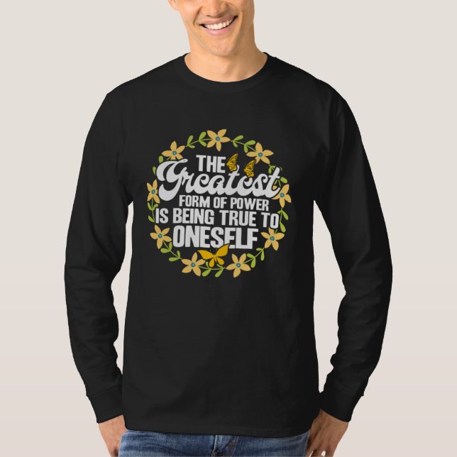 T-shirt Empowerment Flower Butterfly Greatest Form Of powe (Devant)