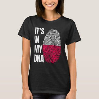 T-shirt Empreinte ADN Biométrie Drapeau polonais Pologne