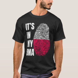 T-shirt Empreinte ADN Biométrie Drapeau polonais Pologne