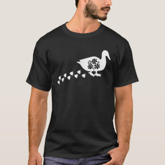 T-shirt Empreinte de canard Floral Canard Maman Ferme Anim
