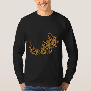 T-shirt Empreinte de léopard Chinchilla Rodent Amoureux de
