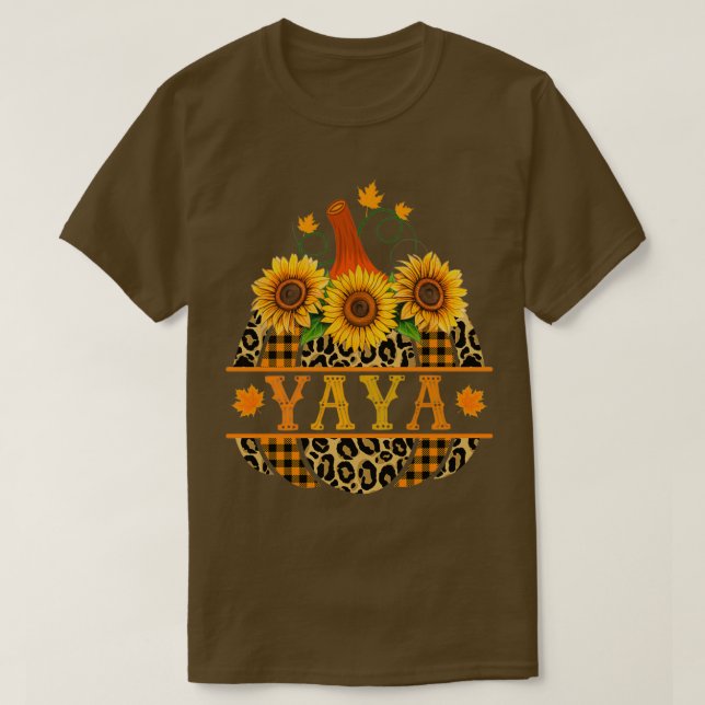 T-shirt Empreinte de léopard Citrouille Yaya Plaid Buffalo (Design devant)