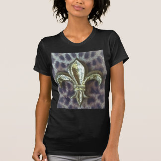 T-SHIRT EMPREINTE DE LÉOPARD DE FLEUR DE LIS ON