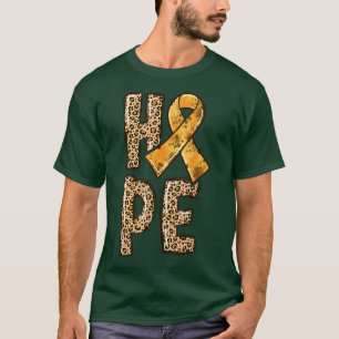 T-shirt Empreinte de léopard de ruban orange HOPE TDAH Sur