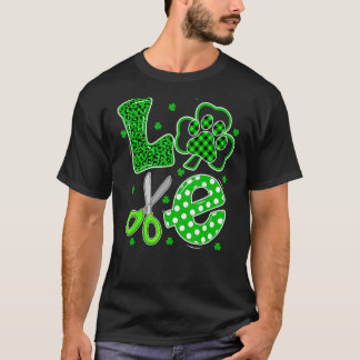 T-shirt Empreinte de léopard Et Buffalo Plaid Chien Paw An
